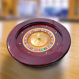 wooden roulette wheel 